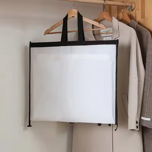 Housse de robe de mariée grande capacité personnalisable avec logo imprimé, imperméable, en non-tissé, avec petite fenêtre transparente - Product Image 4