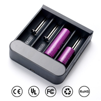 Stock américain économique 21700 18650 3.7V Li-Ion batterie 4 ports Led 5V 2A Efest Slim K4 chargeur solaire Usb Type C câble chargeur
