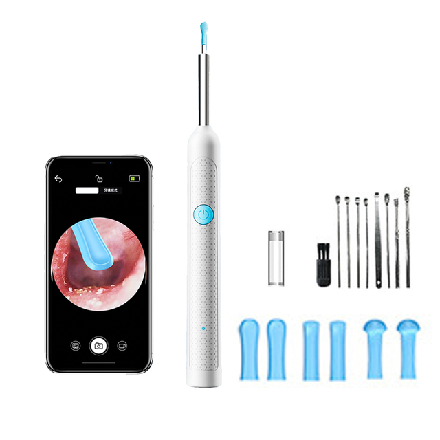 Wholesale New HD Smart LED Otoscope Endoscope Visualization Ear Pick Cleaning Camera for Earwax Removal Home Beauty Salon Use