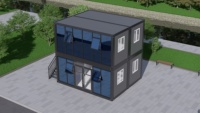 Ufficio Modulare Prefabbricato Personalizzato a 2 Piani, Espandibile, Portatile, Eco-compatibile, Montaggio in 72 Ore