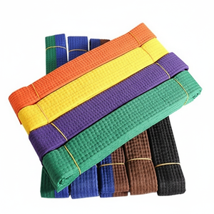 Borde y patrón de rayas de Color personalizado sólido de alta calidad en el medio cinturón de karate de artes marciales hecho a medida - Product Image 1