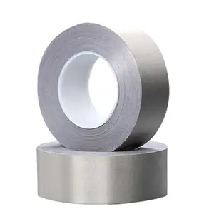 China Harga Murah Kustom Ukuran Die Cut Tape Self Adhesive Konduktif Kain Aluminium Silver Nikel Tembaga Foil Tape