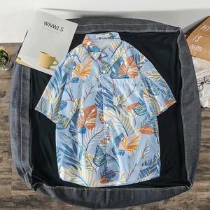 Chemise décontractée hawaïenne rétro pour homme, imprimée, en velours, séchage rapide, 100% coton pur, 6XL, tenue de plage - Product Image 4