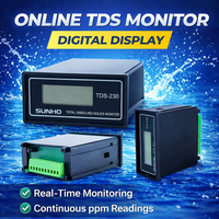 Pièces détachées SUNHO RO TDS-230, mètre numérique TDS, affichage numérique, 0-20/200/2000ppm, instrument de surveillance de la pureté de l'eau, sonde assortie 1 an
