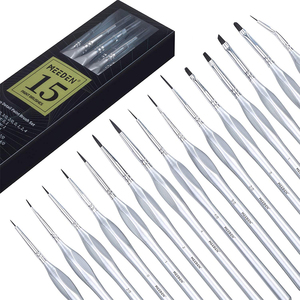 MEEDEN Ensemble de 15 mini pinceaux professionnels pour peinture acrylique, <span class=keywords><strong>aquarelle</strong></span>, <span class=keywords><strong>gouache</strong></span> <span class=keywords><strong>et</strong></span> huile - Product Image 3