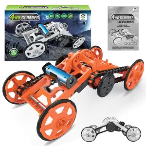 Kit de juguetes de regalo de montaje mecánico de vehículo eléctrico 4WD, proyectos de construcción de circuitos DIY, juguetes STEM