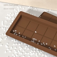 Nouveaux moules en silicone 3D rectangulaires de Dubaï pour barres chocolatées épaisses, pistache, matériau miroir cristallin écologique, pour la pâtisserie