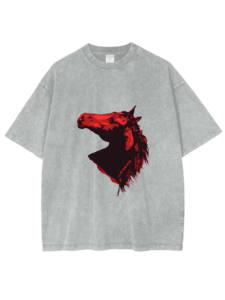 Le parrain <span class=keywords><strong>lutte</strong></span> de classe T-Shirts été 100% coton goutte épaule ras du cou lourd lavage à l'acide - Product Image 2