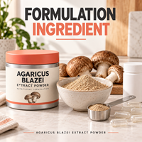 Agaricus Blazei Paddenstoelenextract Poeder, Kosteneffectief Natuurlijk Schimmel Extract Grondstof Geschikt voor Voedingsformulering