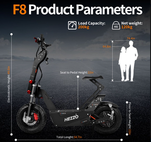 Scooter 10000W, vitesse 90 km/h, autonomie 150 km, HEZZO pliable, étanche, électronique - Product Image 4