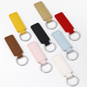 Factory Direct Sale of Elegant Multi-Color Leather Keychains Business Gifts Can Customized Logo