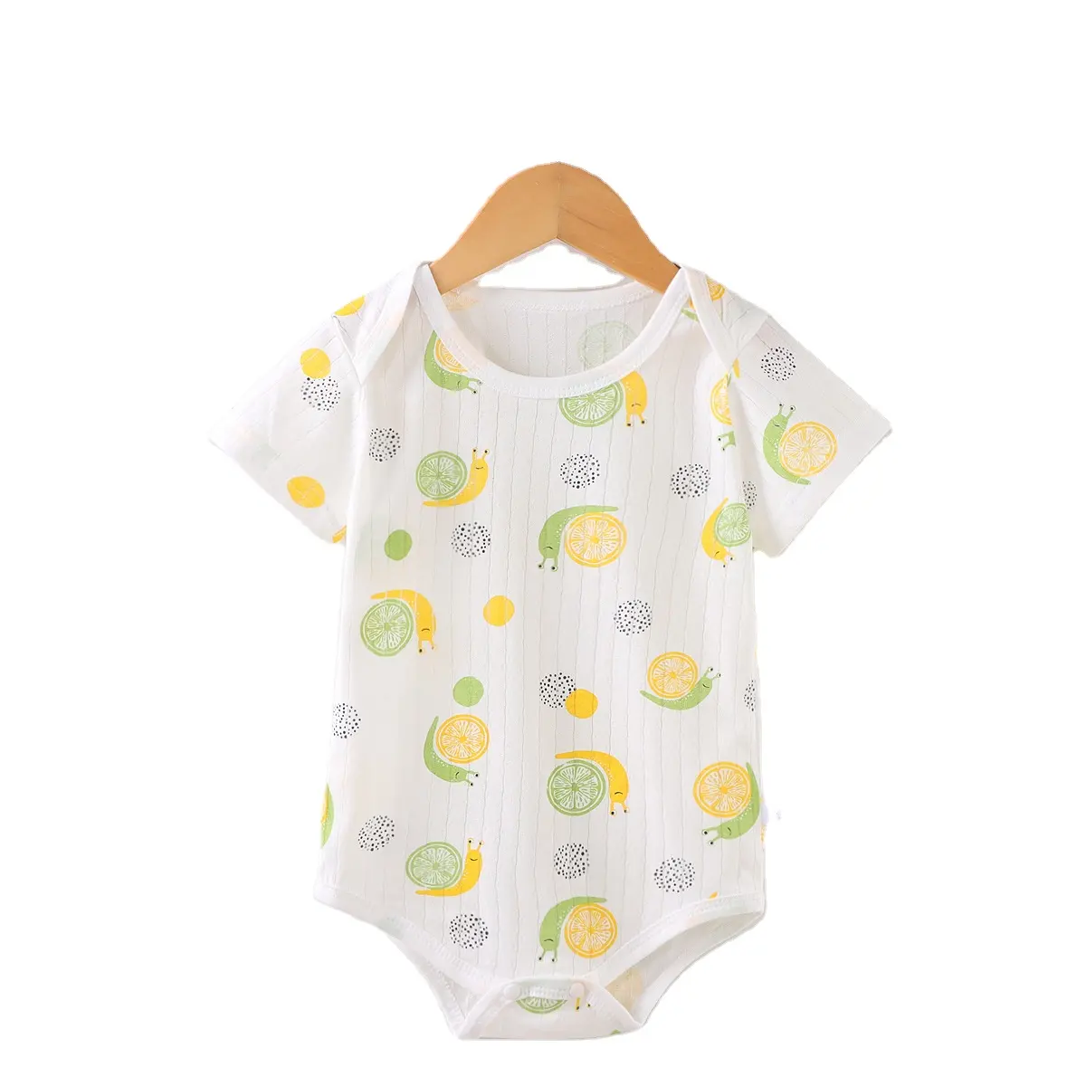 Marka yeni özelleştirme pamuk bebek örgü manyetik bebek Bodysuit Romper sevimli karikatür erkek bebek kız giysileri