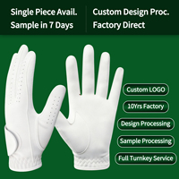 Nouveauté KEITHBOER G2501-3 Gants de golf en cuir Cabretta pour gaucher Logo personnalisé antidérapant Blanc Haute qualité