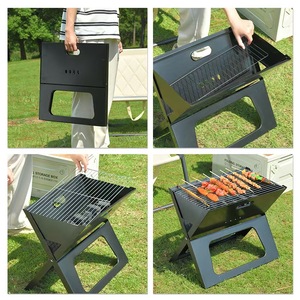 Nueva <span class=keywords><strong>Parrilla</strong></span> de barbacoa compacta de mano para exteriores, alta resistencia al calor, ahorro de espacio, tipo X, <span class=keywords><strong>Parrilla</strong></span> portátil plegable, <span class=keywords><strong>parrilla</strong></span> de carbón para barbacoa - Product Image 4