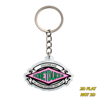 Porte-clés Magasin de Bonbons Magique en Acrylique, Panneau de Magasin de Confiserie Fantastique avec Logo Diamant Rose et Rubans, Breloque Friandises Magiques et Aventures