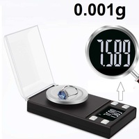 Balance de précision Karat 50g/0.001g, haute précision, écran numérique de poche, balance populaire avec grand écran LCD rétroéclairé, alimentée par piles