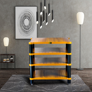DY-08 amplificateur de puissance de haut-parleur <span class=keywords><strong>HiFi</strong></span> étagère de support de haut-parleur équipement d'amplificateur amortisseur projecteur étagère en bois massif - Product Image 5