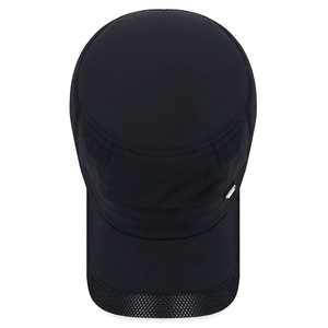 <b>Flat</b> Cap Mesh Breathable Sun <b>Hat</b> For Men Summer Outdoor Sport Protection Black - Product Image 3