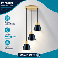 Lámpara Colgante LED de Hierro Industrial E27 para Comedor, Sala de Estar, Dormitorio, Bar