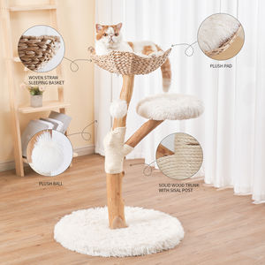 <span class=keywords><strong>Maison</strong></span> et arbre de chat <span class=keywords><strong>en</strong></span> sisal naturel 100% personnalisé grand luxe <span class=keywords><strong>en</strong></span> bois véritable escalade tissé nid bûche couleur - Product Image 4