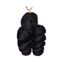 Extensions de cheveux en fibre protéinée ondulée pour tissage au crochet, trame simple, permanentées, pour toutes les couleurs, 14-20 pouces, 50-60g