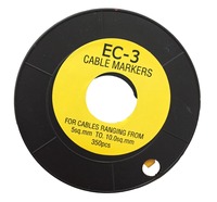 Marqueurs de câbles électriques en plastique de type CE disponibles en Chine, EC-0, EC-2, EC-J, accessoires pour câbles de 0,75 mm