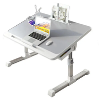 Table élévatrice d'étude pliable pour ordinateur portable de mini bureau réglable moderne bon marché avec étagère pour adulte