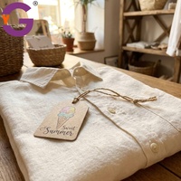 Etiqueta Adhesiva Personalizada Troquelada, Etiqueta Colgante Preperforada para Ropa, Impresión a Doble Cara, Etiquetas de Papel con Cordón de Algodón