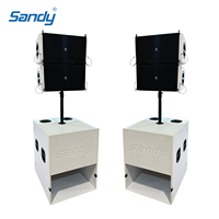Sistema de Altavoces Portátiles Sandy Audio Mx 2.1 Line Array para Exteriores, Mezcla de Bandas, Grabación de PC y Karaoke