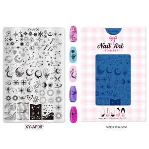 AF-STARKYBEAUTY Placa <span class=keywords><strong>de</strong></span> Estampado <span class=keywords><strong>de</strong></span> Uñas Profesional con Diseño Floral Único, con Logotipo Personalizado, 100% Acero Inoxidable YHMB27 - Product Image 4