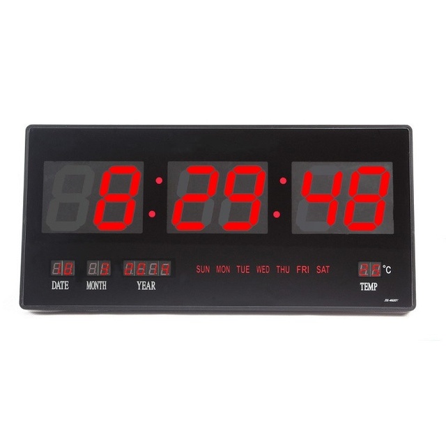 Large Nixie Tube LED Display Digital Calendar Wall Clock