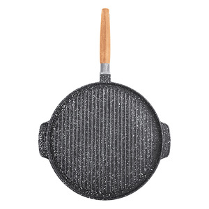Round Non Stick Teppanyaki Grill Pan Maifan Stone Coating Easy Cleaning Frying Pan For Steak Pizza Outdoor Cooking - Product Image 5