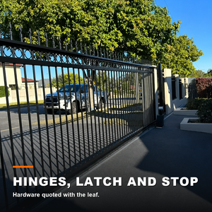 Black Steel Spear Top Gate Anti-Corrosion Perimeter Security Entrance for Residential Villa and Property Developments - Product Image 4