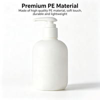 Bouteille de soin personnel blanche personnalisée en usine, 220 ml, en PE, ronde et épaisse, pour emballage de shampoing, gel douche, après-shampoing, bouteille de recharge