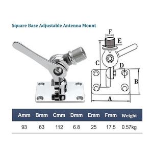 Rotatable Antenna Base Bracket, Angle Adjustable Round Tube Mount, 316 Stainless Steel Marine <b>Yacht</b> Hardware Fittings - Product Image 4