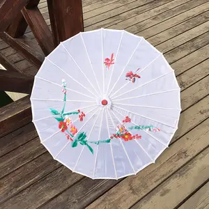 Volwassenen Maat Japanse Chinese Oosterse Parasol Handgemaakte Stof Paraplu Voor Wedding Party Fotografie Decoratie Paraplu DH9587