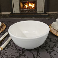 Bols à soupe modernes de haute qualité de 4,5 pouces en porcelaine blanche, bols à céréales et nouilles pour la cuisine, les collations et le riz