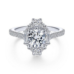 Anello con pietra scintillante rotonda per donna, regalo semplice ed elegante per gioielli da dito alla moda - Product Image 1