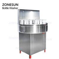 ZONESUN ZS-WB32 Lait Rotatif Vin En Plastique Petit Semi Automatique Pet Recycler Bouteille En Verre Lavage Nettoyage Machine De Rinçage