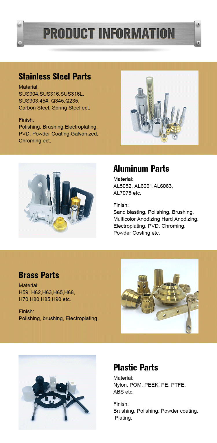 High precision custom CNC machining aluminum/steel/copper/brass/titanium alloy parts CNC turning machinery parts