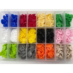 Plastic Snap Button Fasteners Plastic Bags Raincoat Wholesales T8 14mm Customized Shank Washable Round Plastic Handles Snap in
