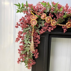 <span class=keywords><strong>Guirlande</strong></span> de décoration en <span class=keywords><strong>eucalyptus</strong></span> rouge bordeaux en gros, <span class=keywords><strong>guirlande</strong></span> d'automne et décorations de Thanksgiving - Product Image 2