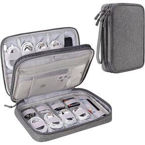 Organisateur de câbles de voyage BSCI, pochette pour accessoires électroniques, étui technique, sac de rangement à double couche - Product Image 6
