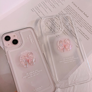 เคสซิลิโคนใสลายโบว์คริสตัลหรูหราสำหรับ <span class=keywords><strong>iPhone</strong></span> 13 Pro <span class=keywords><strong>Max</strong></span> 13 12 เคสโทรศัพท์กันกระแทกแบบมีประกาย - Product Image 3