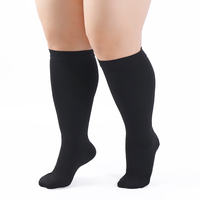 Chaussettes de compression unisexe opaques à bout fermé, grande taille (30-40 mmHg), pour la marche et la position debout – Vente chaude directe usine