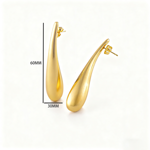 <span class=keywords><strong>Orecchini</strong></span> pendenti da donna Kinnear Wate lunghi realizzati in ottone placcato in oro 18K gioielli da donna alla moda <span class=keywords><strong>orecchini</strong></span> da <span class=keywords><strong>disegno</strong></span> a filo pendenti - Product Image 6