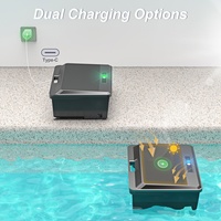 Nettoyeur de surface de piscine robotisé OEM ODM avec double méthode de charge pour écumeur de piscine, utilisation extérieure, matériau ABS écologique