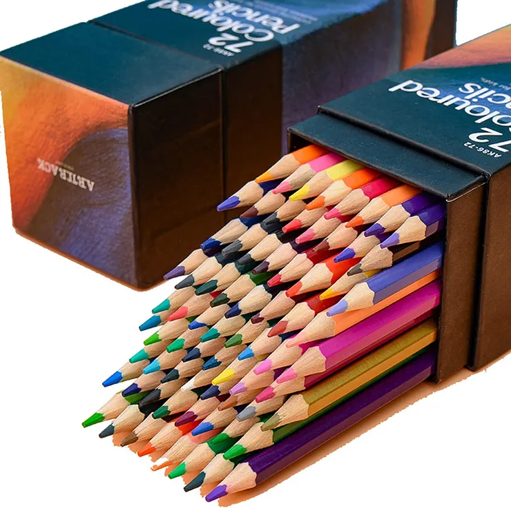 custom wood pencil colored lead 0.5 4mm art drawing set de arte colored wooden pencils kids with coloring papers for uganda