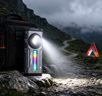 Lampe de poche LED portable 1800 lumens, lampe de travail, lumière UV RGB, rechargeable par USB, étanche, torche de camping en plein air