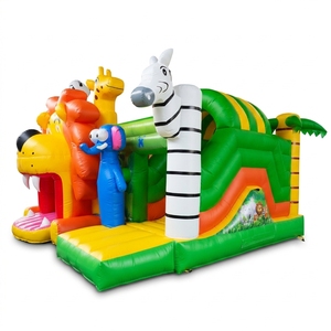 Château Gonflable Combo Toboggan Le Roi Lion Parc Animalier, Meilleure Vente, Pas Cher, Populaire, Maison Gonflable - Product Image 3